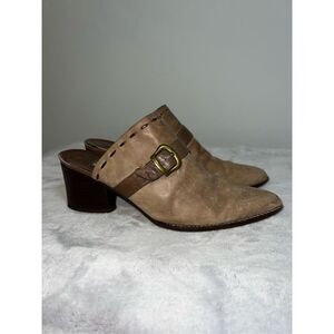 Donald Pliner Bootie Mules with chunky block heel. Size 7.5